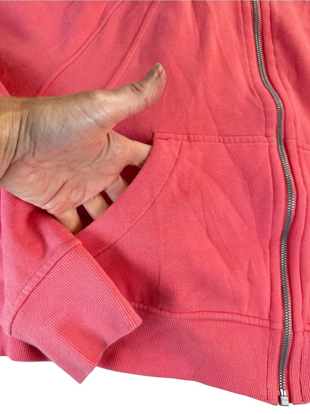 Lululemon Scuba Oversized Full Zip Hoodie M/L Pink Blossom Cropped Fleece - Picture 6 of 16